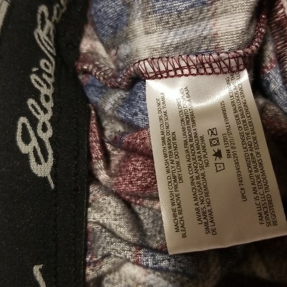 Eddie Baur Small Pajama Sleep Pants Plaid Fleece Soft Silky Mesh - Picture 13 of 15